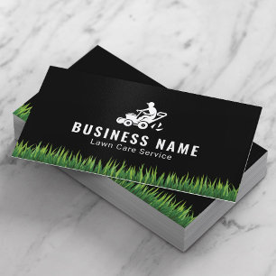 Lawn Care Mower Logo Professional Landscaping Business Card