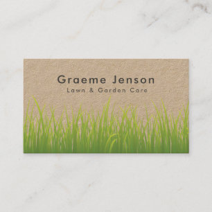 Lawn Care Mowing Gardening Landscaping Business Card