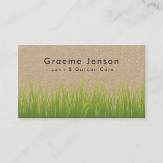 Lawn Care Mowing Gardening Landscaping Business Card