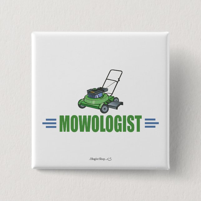 Lawn Care Mowing Grass Lawns Landscaping Yards 15 Cm Square Badge (Front)