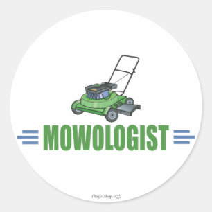 Lawn Care Mowing Grass Lawns Landscaping Yards Classic Round Sticker