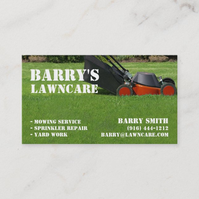Lawn Care or Landscaping business card (Front)