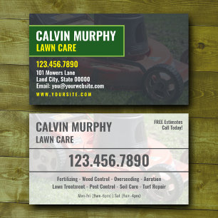 Lawn Care Professional Contact Card