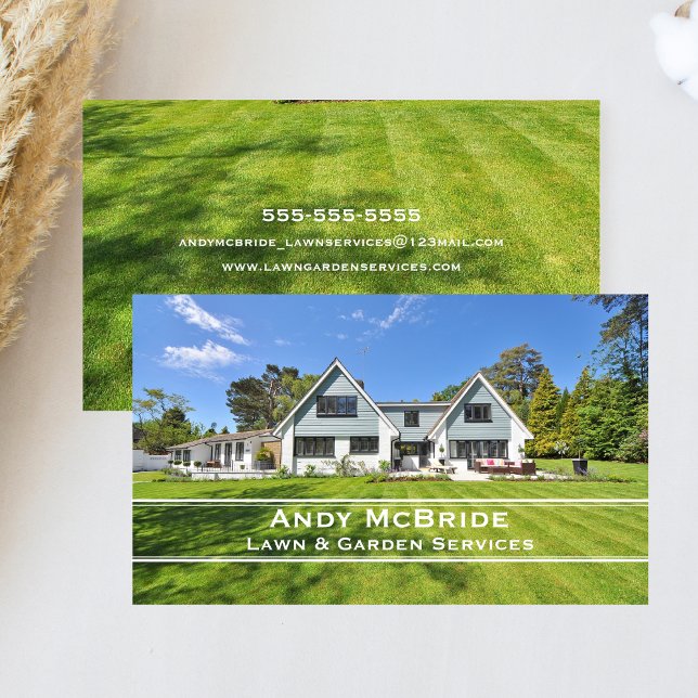 Lawn Care Professional Garden Landscaping Business Card (Lawn Care, Professional Garden Landscaping Business Card)