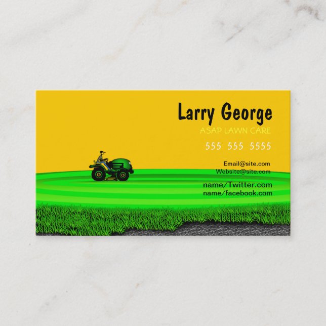 Lawn care Service Business Card (Front)