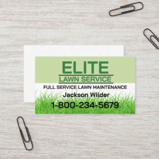 Lawn Care Service Business Card