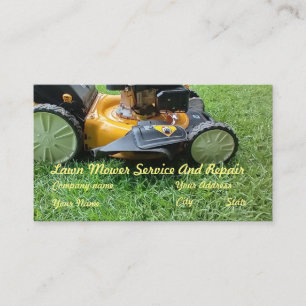 Lawn care service lawn mower repair  business card
