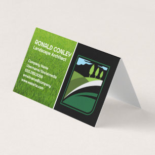 Lawn Care Service Logo   Landscaping Gardening  Business Card