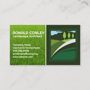 Lawn Care Service Logo   Landscaping Logo Business Card