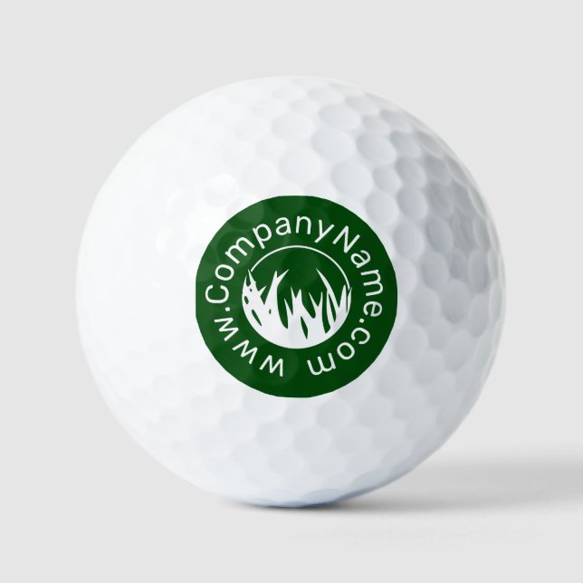 Lawn Care Service Logo Thank you! Promotional Golf Balls (Front)