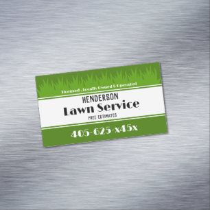 Lawn Care Service Magnetic Business Card