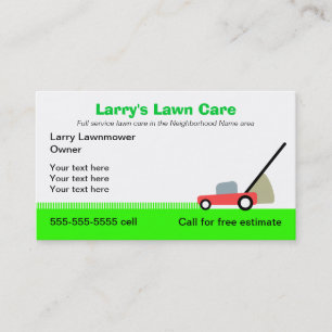 Lawn Care Services Business Card