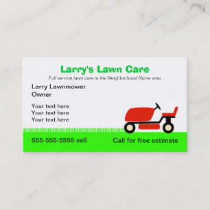 Lawn Care Services Business Card