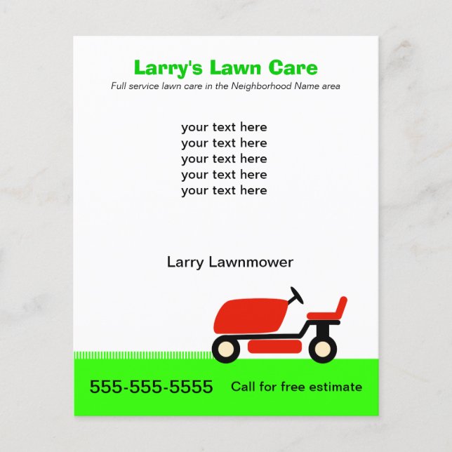 Lawn Care Services Flyer (Front)