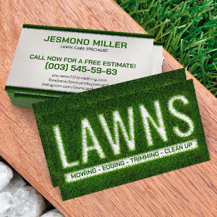 Lawn Care Services -  Landscaping  Business Card