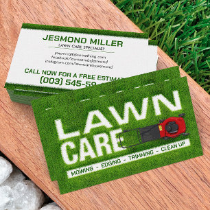 Lawn Care Services -  Landscaping  Business Card