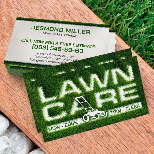 Lawn Care Services -  Landscaping  Business Card