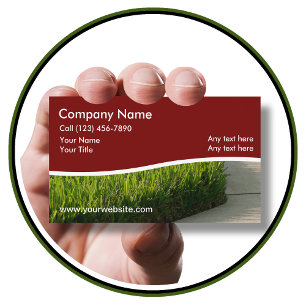 Lawn Care Services Modern Designed Business Card