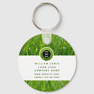 Lawn Care Simple Business Logo Key Ring