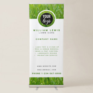 Lawn Care Simple Business Logo Landscaping   Retractable Banner