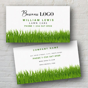 Lawn Care Simple Landscaping Mowing Business Logo Card