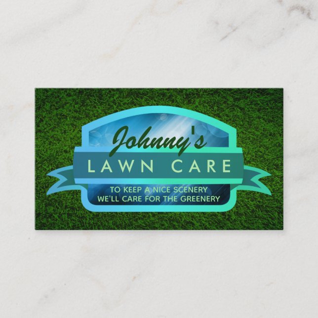 Lawn Care Slogans Business Cards (Front)