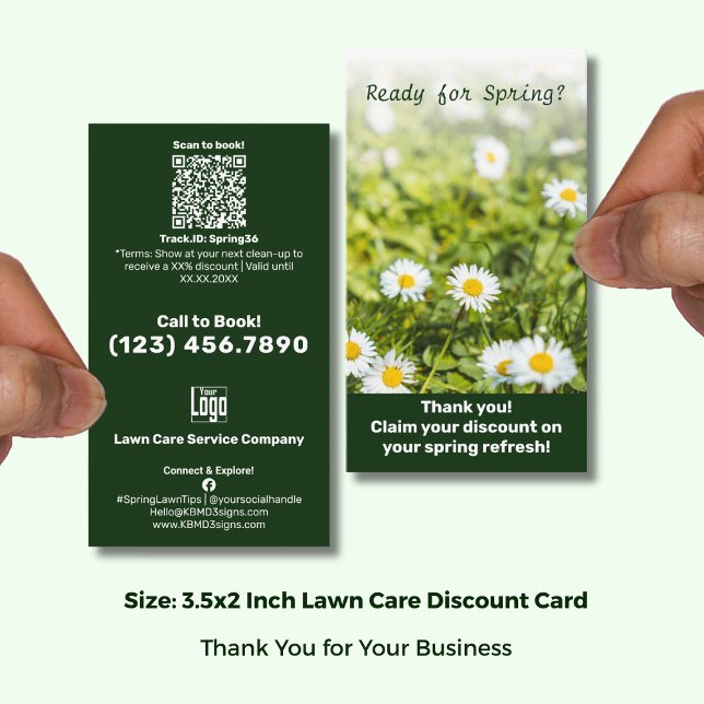 Lawn Care Thank you! Spring Refresh Discount Card (Creator Uploaded)