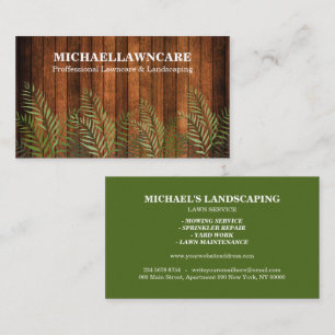 Lawn Care Yard professional Landscape Business Card
