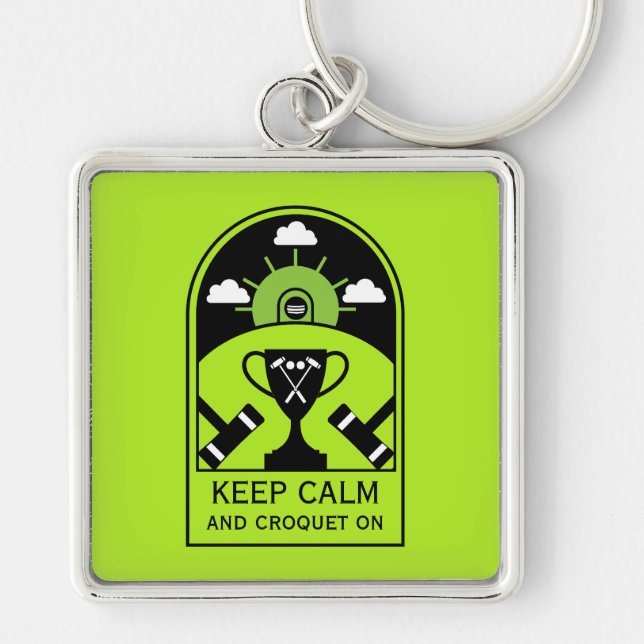 Lawn Croquet Key Ring (Front)