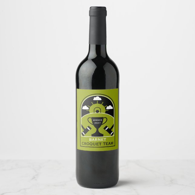 Lawn Croquet Wine Label (Front)