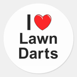 Lawn Darts Classic Round Sticker