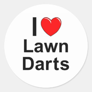 Lawn Darts Classic Round Sticker