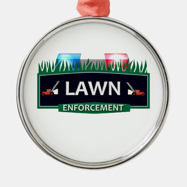 LAWN ENFORCEMENT METAL TREE DECORATION (Front)