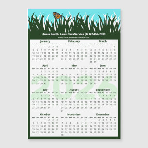 Lawn & Garden Maintenance Magnetic 2026 Calendar