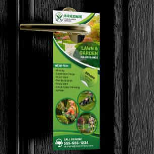 Lawn & Garden Maintenance Trimming Landscaping Mow Door Hanger