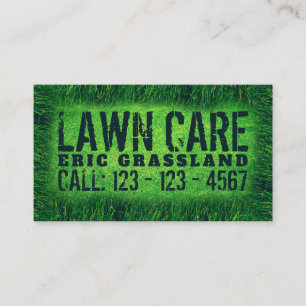 Lawn grass cover  business card