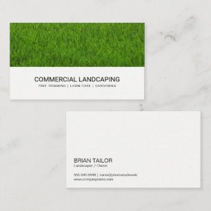 Lawn Grass   Gardening   Landscaping Business Card