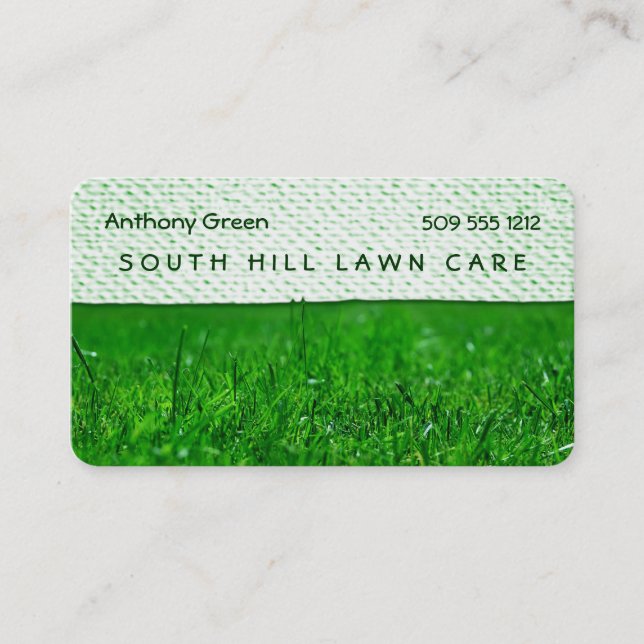 Lawn Grass Texture Look Business Card (Front)