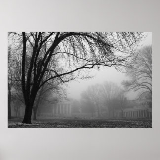 Lawn in the Mist Poster