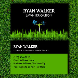 Lawn Irrigation Contractor Custom Business Card