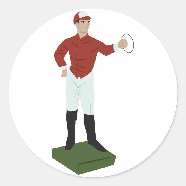 Lawn Jockey Classic Round Sticker (Front)