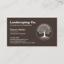 Lawn & Landscaping Brown/Cream Business Card