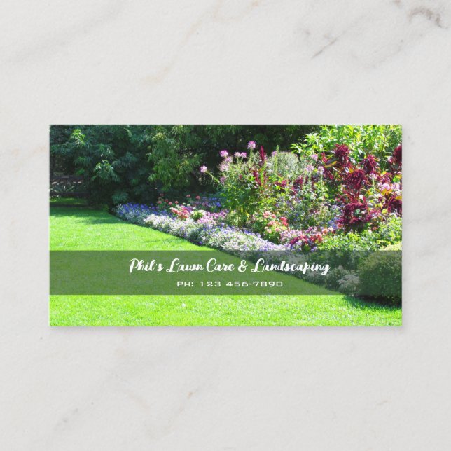 Lawn & Landscaping Business Card (Front)