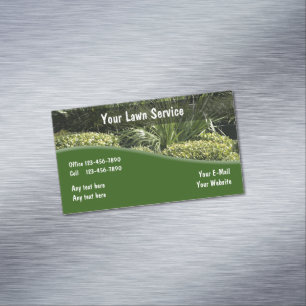 Lawn Landscaping Design Magnetic Business Card