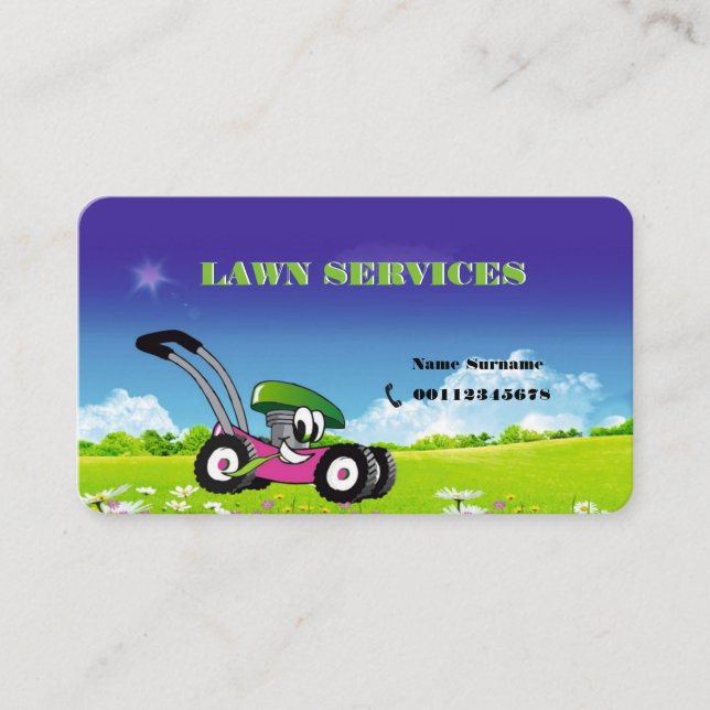 lawn maintenance business card (Front)