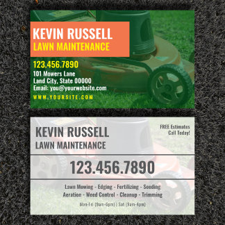 Lawn Maintenance Professional Contact Card