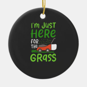 Lawn Mower Ceramic Tree Decoration