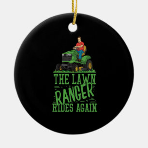 Lawn Mower Ceramic Tree Decoration
