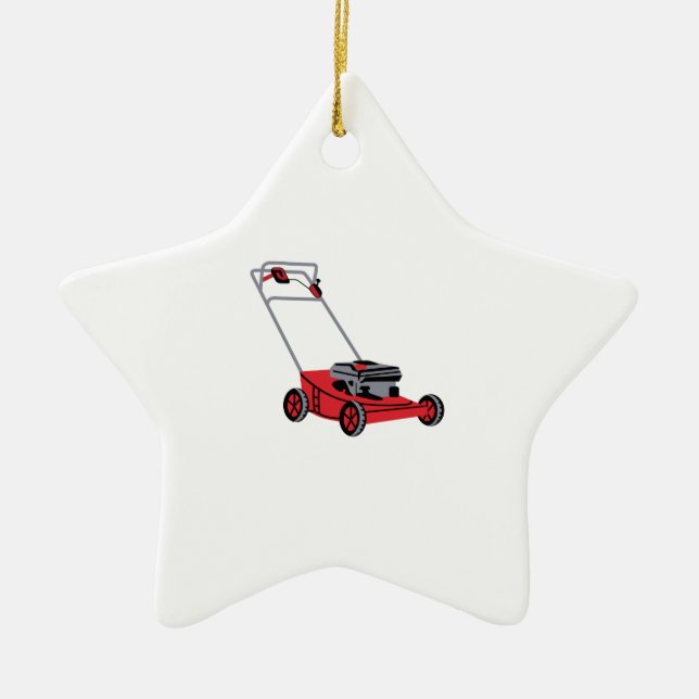 LAWN MOWER CERAMIC TREE DECORATION (Front)