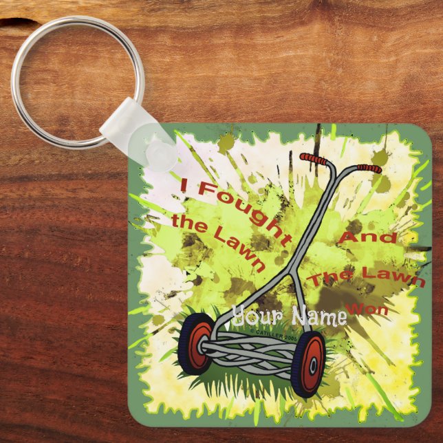 Lawn Mower Dad    Key Ring (Front)